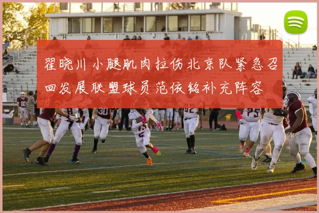 翟晓川小腿肌肉拉伤北京队紧急召回发展联盟球员范依铭补充阵容